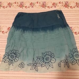 Tie Dye Floral Peasant Skirt